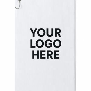 Promotional Golf towel with custom company logo printed on microfiber
